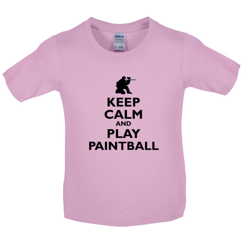 Keep Calm and Play Paintball Kids T Shirt