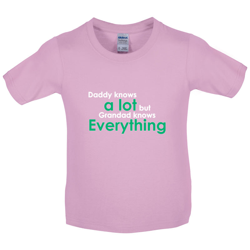 Daddy Knows A Lot Grandad Knows Everything Kids T Shirt