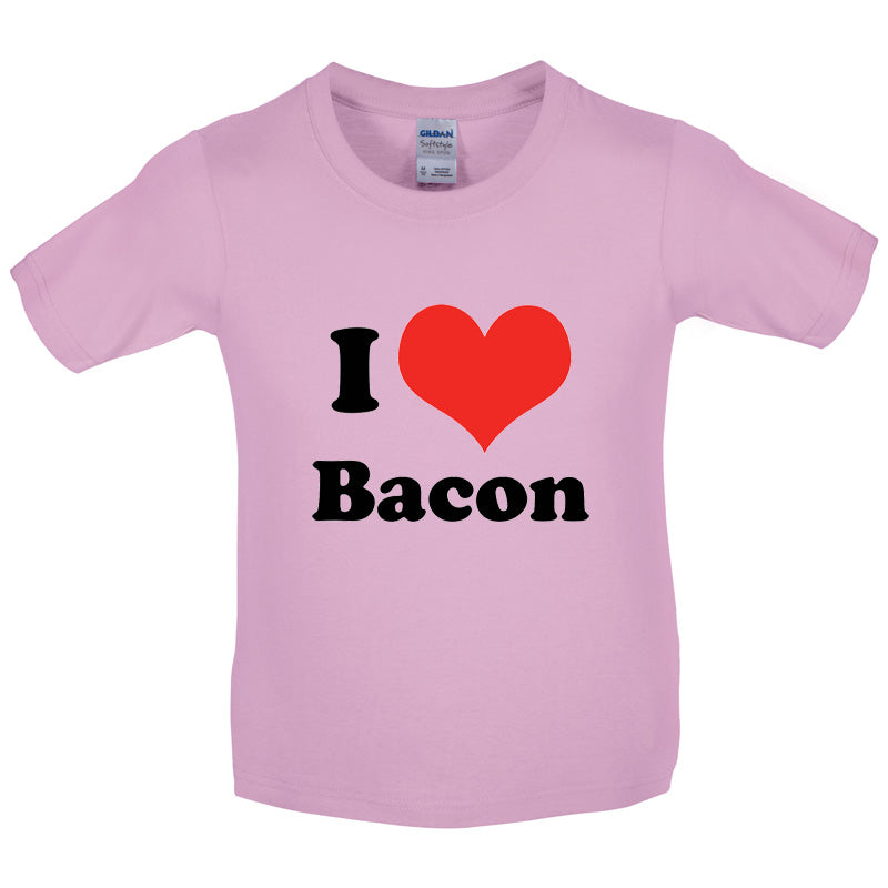 I Love Bacon Kids T Shirt