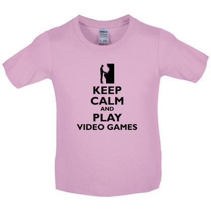 Keep Calm and Play Video Games Kids T Shirt