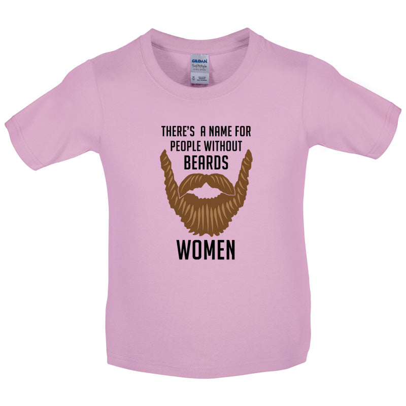 There's a Name For People Without Beards Women Kids T Shirt