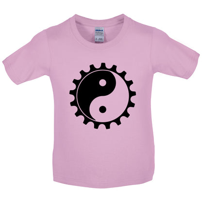 Yin Yang Bike Cog Kids T Shirt