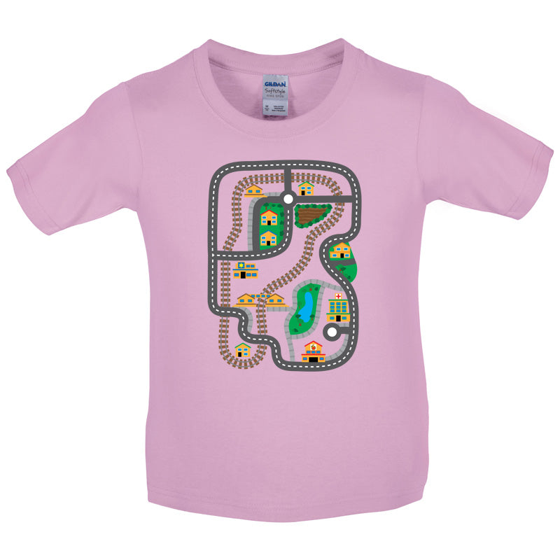 Car Play Mat Kids T Shirt