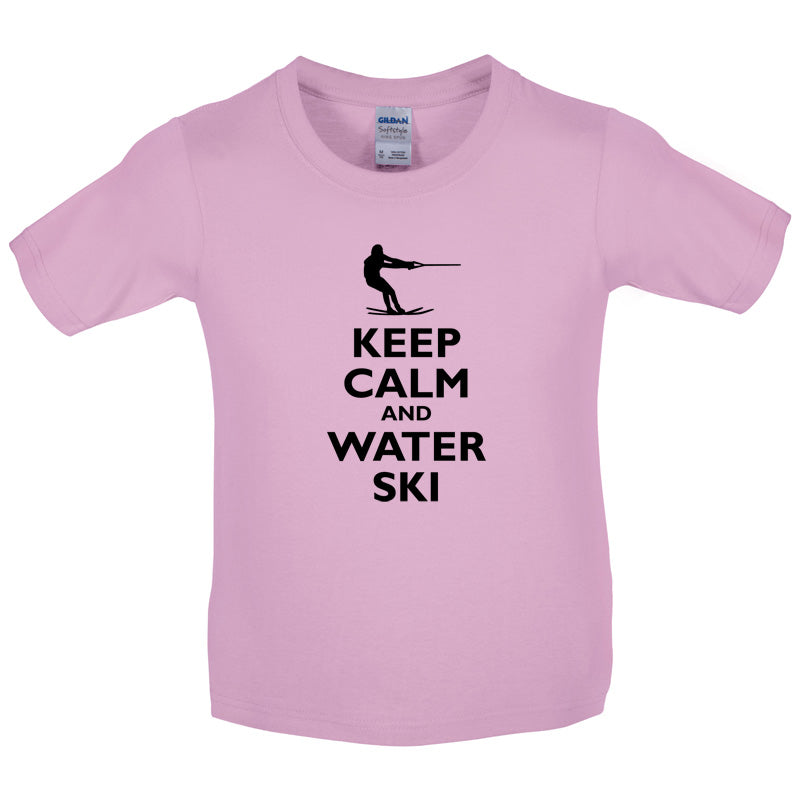 Keep Calm and Water Ski Kids T Shirt