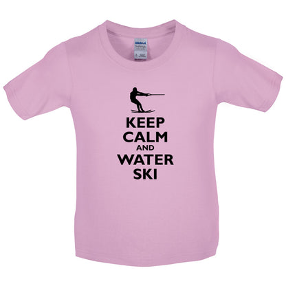 Keep Calm and Water Ski Kids T Shirt