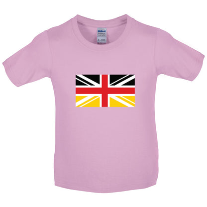 German Union Jack Flag Kids T Shirt