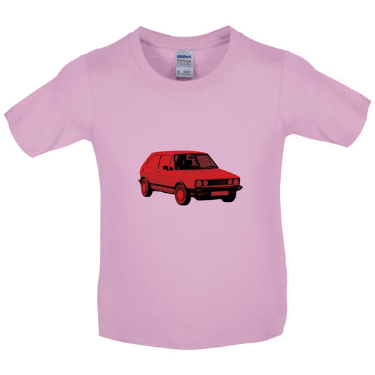 MK1 Golf Colour Kids T Shirt