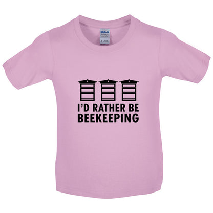 I'd Rather Be Beekeeping Kids T Shirt