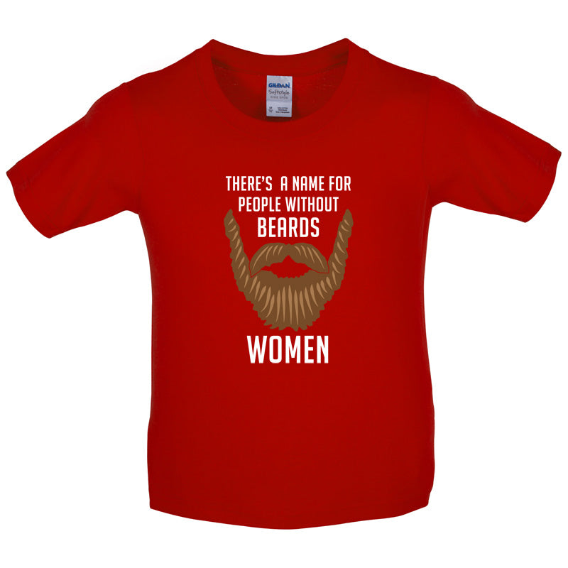 There's a Name For People Without Beards Women Kids T Shirt