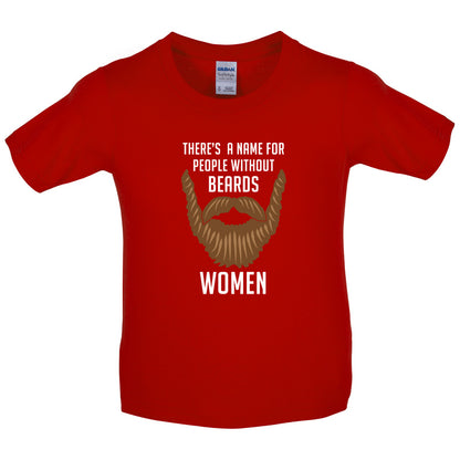 There's a Name For People Without Beards Women Kids T Shirt