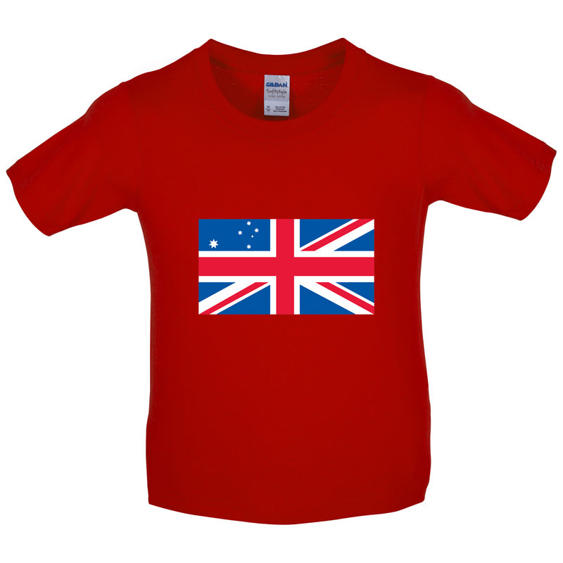 Australian Union Jack Flag Kids T Shirt