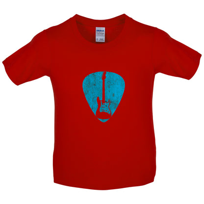 Guitar Pick Full Silhouette Kids T Shirt
