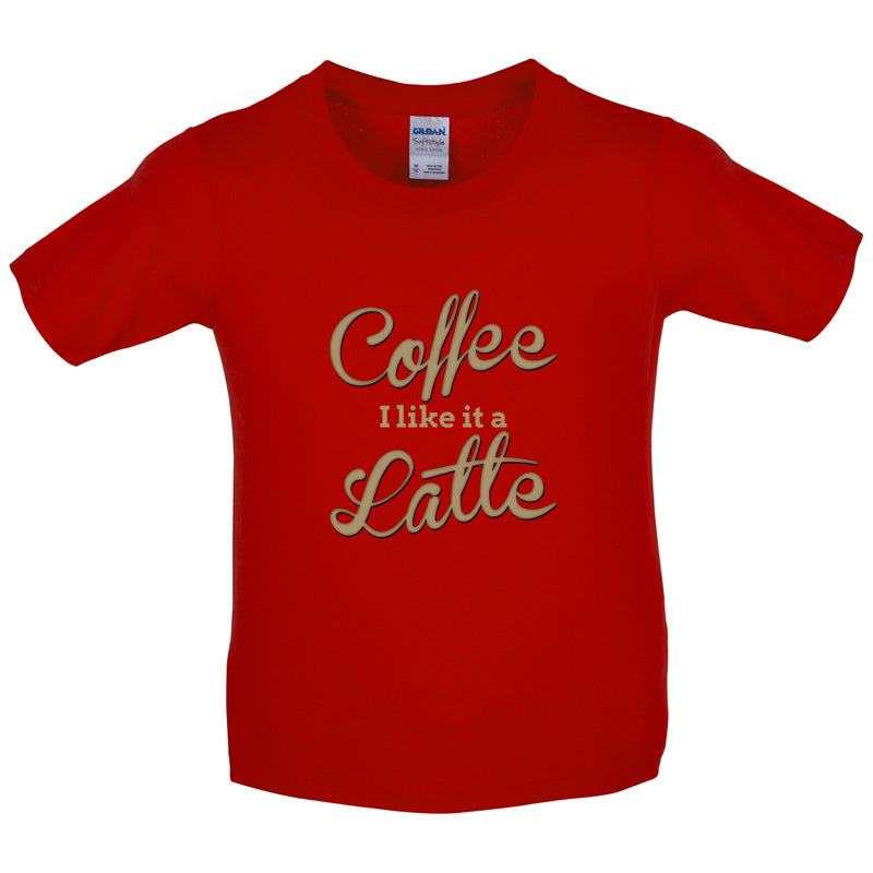 Coffee I Like It A Latte Kids T Shirt