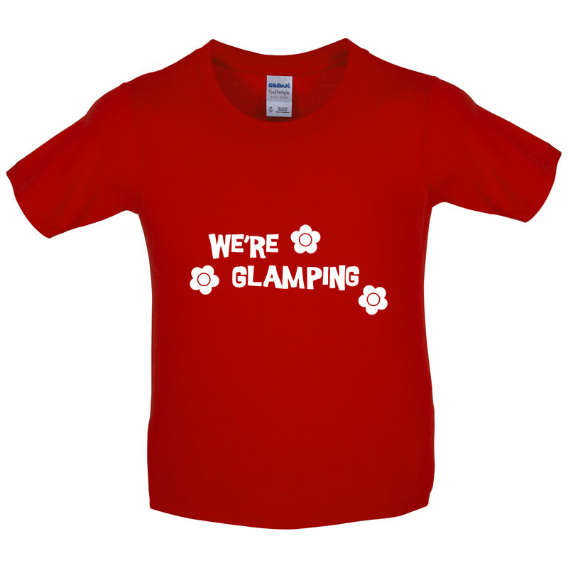 We're Glamping Kids T Shirt