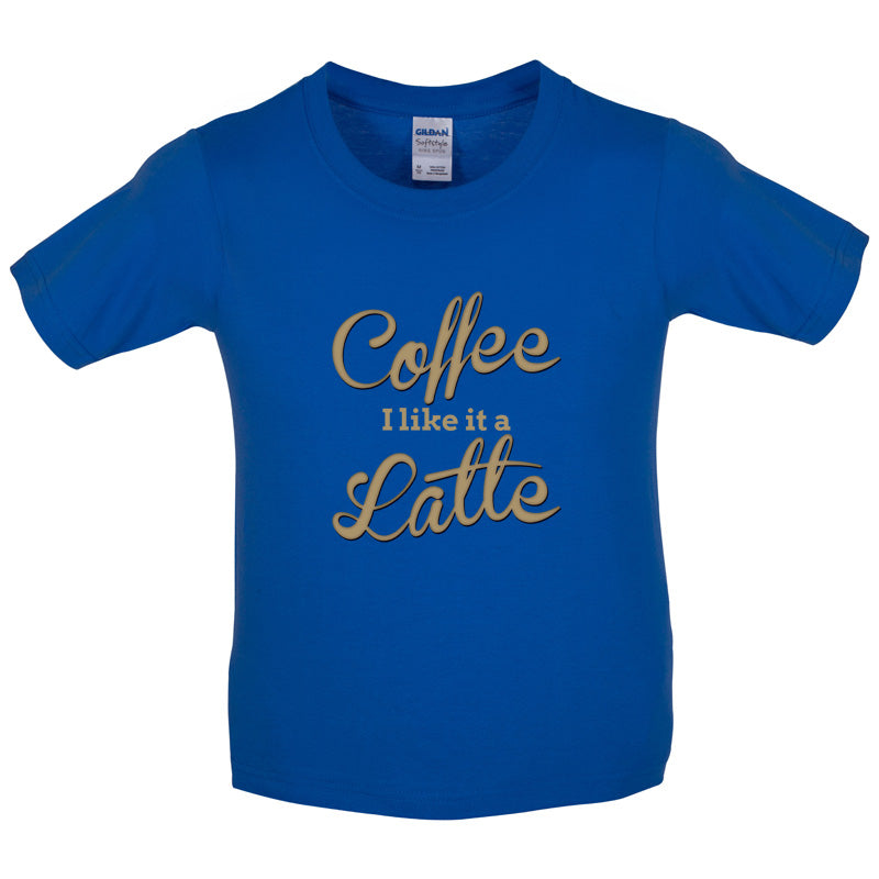 Coffee I Like It A Latte Kids T Shirt