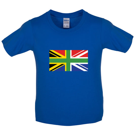 South African Union Jack Flag Kids T Shirt
