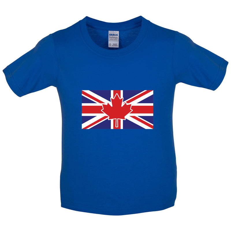 Canadian Union Jack Flag Kids T Shirt