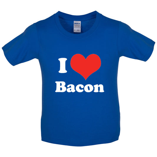I Love Bacon Kids T Shirt