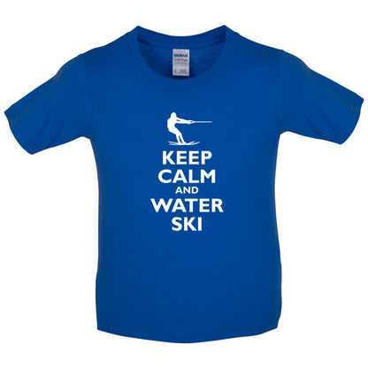 Keep Calm and Water Ski Kids T Shirt