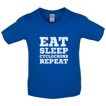 Eat Sleep Cyclocross Repeat Kids T Shirt