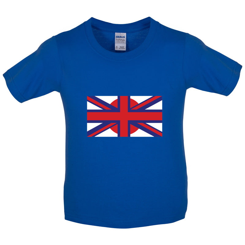 Japanese Union Jack Flag  Kids T Shirt