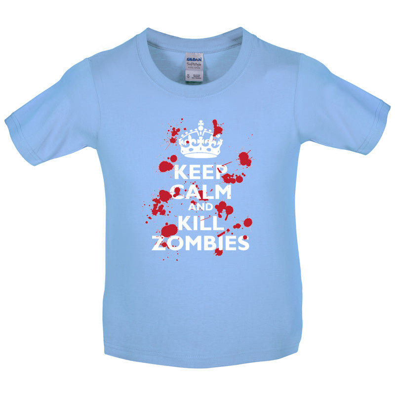 Keep Calm and Kill Zombies Kids T Shirt