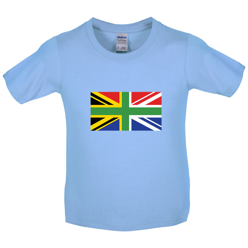 South African Union Jack Flag Kids T Shirt