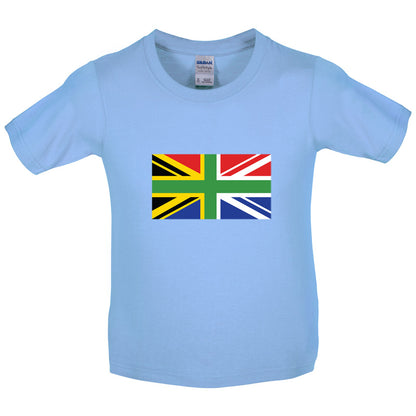 South African Union Jack Flag Kids T Shirt