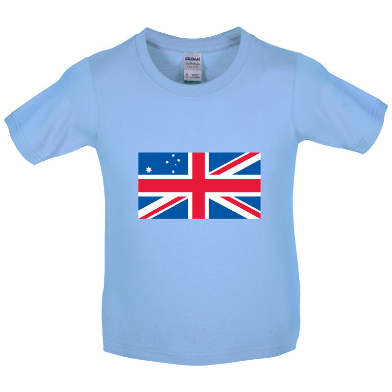 Australian Union Jack Flag Kids T Shirt