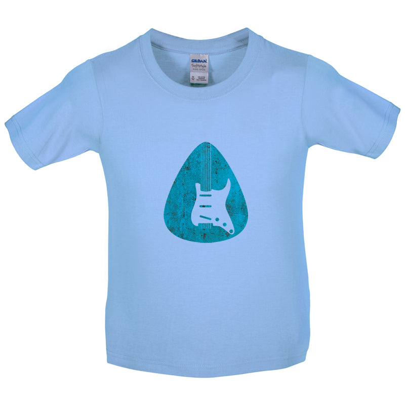 Guitar Pick Scratch Plate Kids T Shirt