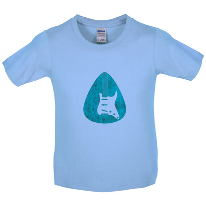 Guitar Pick Scratch Plate Kids T Shirt