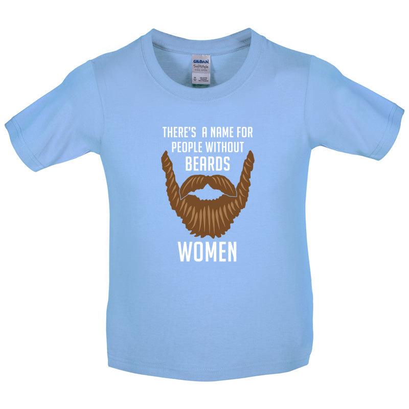 There's a Name For People Without Beards Women Kids T Shirt