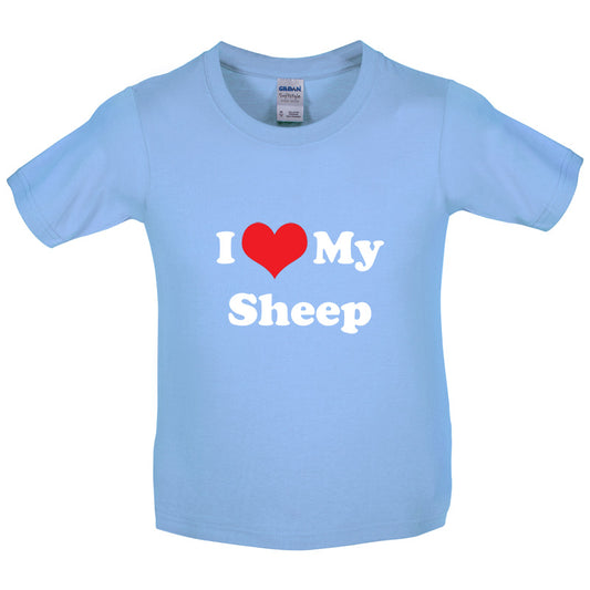 I Love My Sheep Kids T Shirt