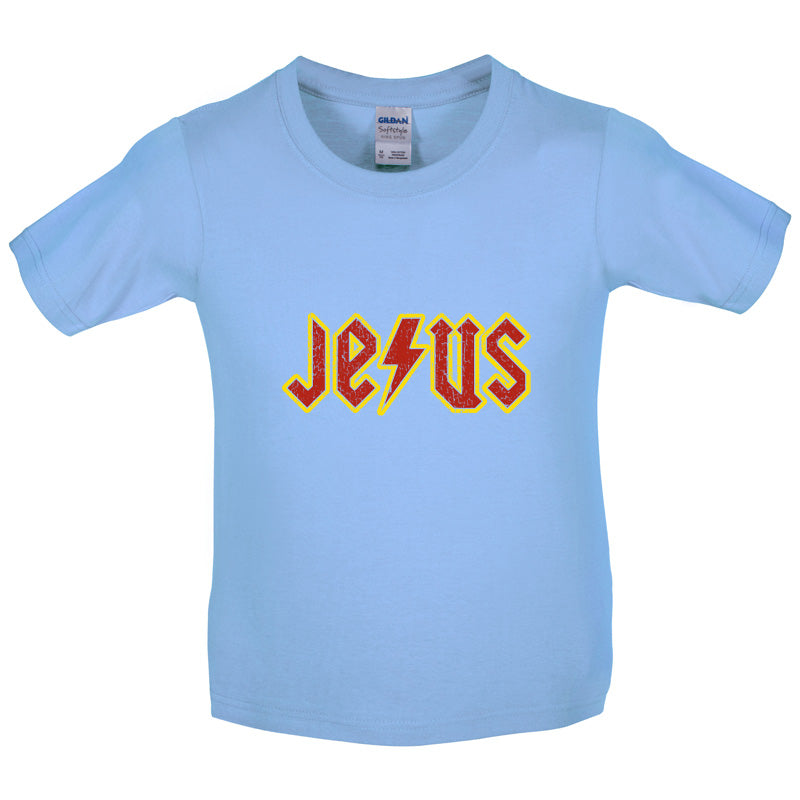 Jesus Rock Style Kids T Shirt