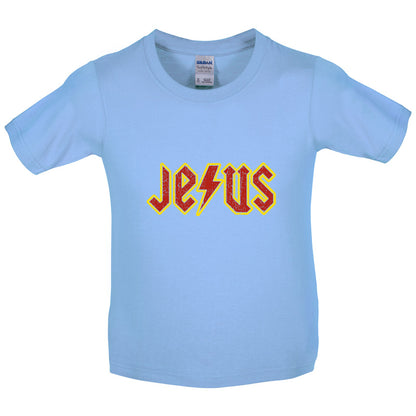 Jesus Rock Style Kids T Shirt