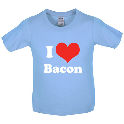 I Love Bacon Kids T Shirt