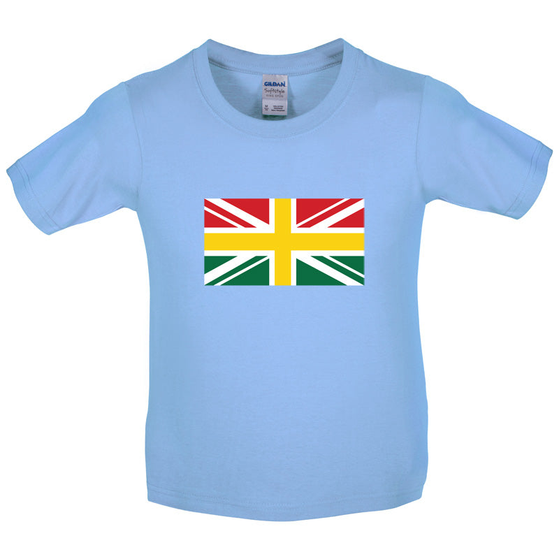Ghanaian Union Jack Flag Kids T Shirt