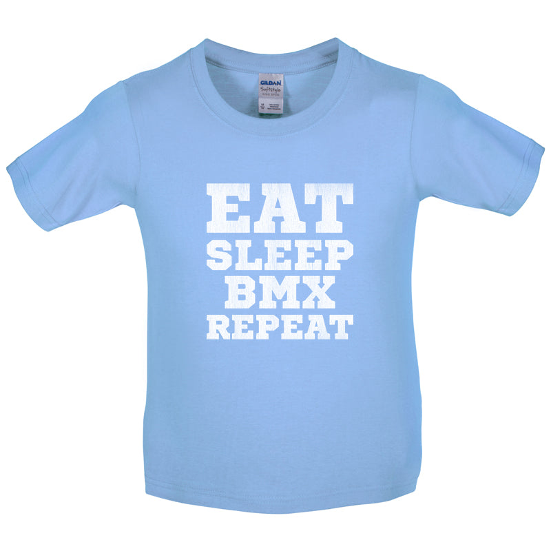Eat Sleep BMX Repeat Kids T Shirt