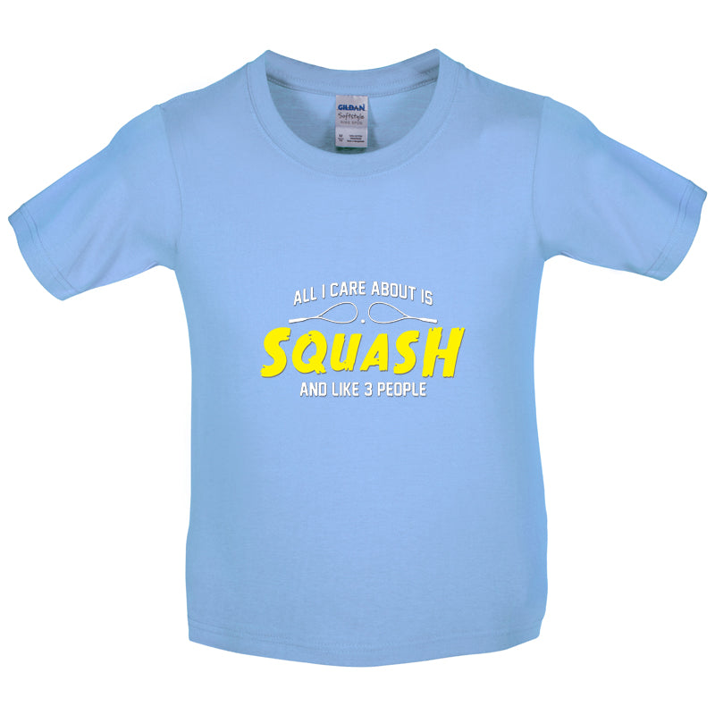 All I Care About Is Squash Kids T Shirt