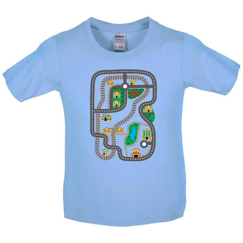 Car Play Mat Kids T Shirt