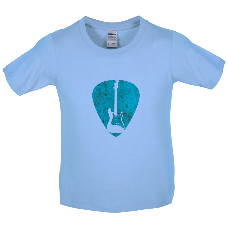 Guitar Pick Full Silhouette Kids T Shirt