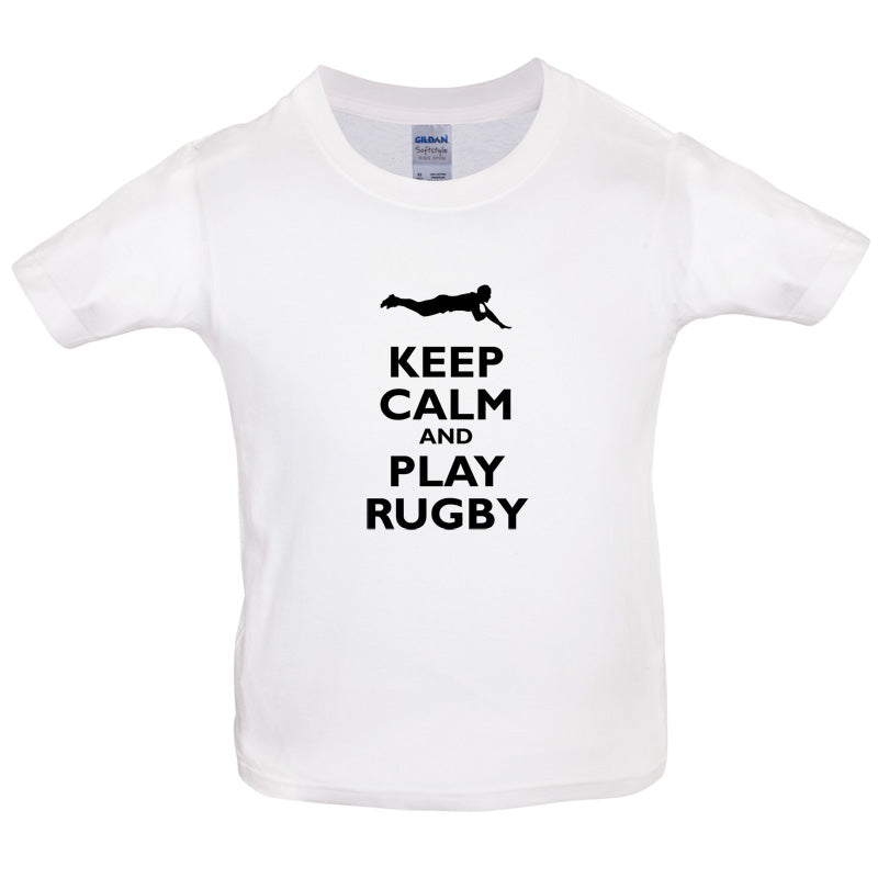 Keep Calm and Play Rugby Kids T Shirt