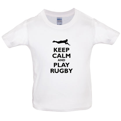 Keep Calm and Play Rugby Kids T Shirt