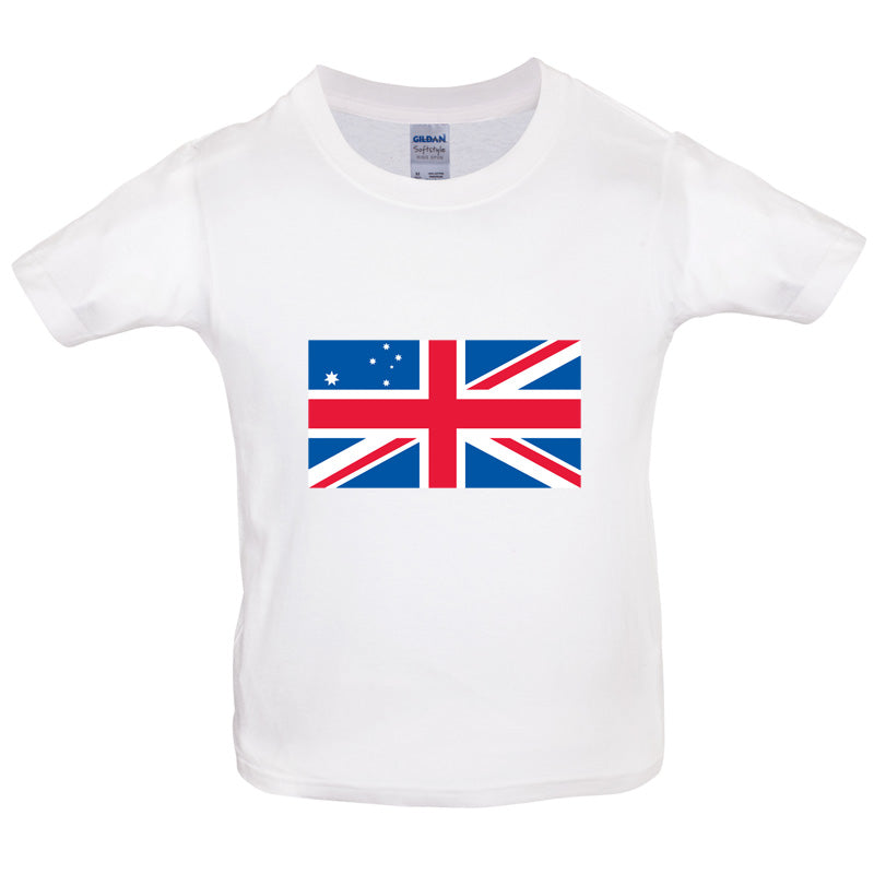 Australian Union Jack Flag Kids T Shirt
