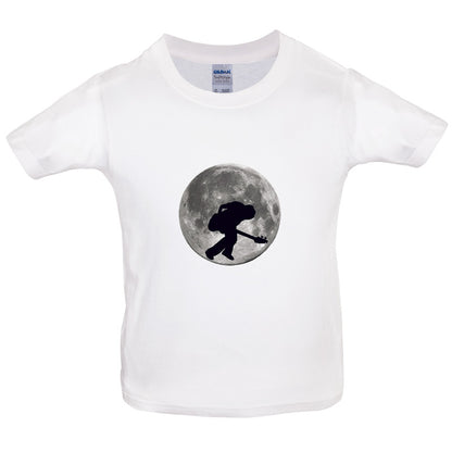 Bass Player Moon Kids T Shirt