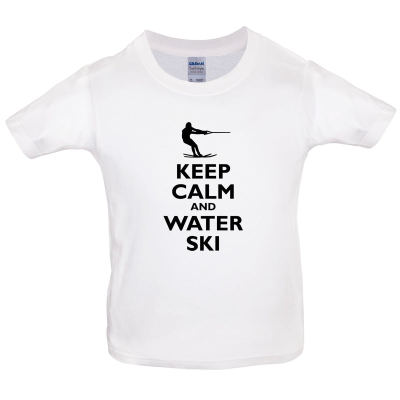 Keep Calm and Water Ski Kids T Shirt