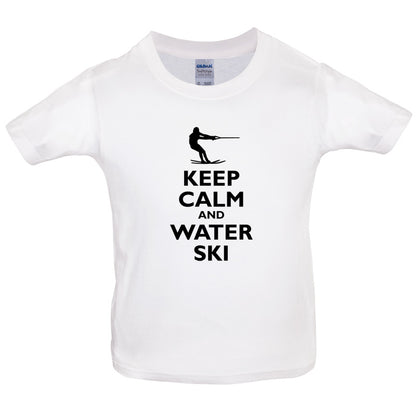Keep Calm and Water Ski Kids T Shirt