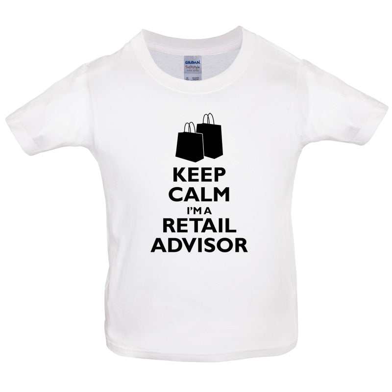 Keep Calm I'm A Retail Advisor Kids T Shirt