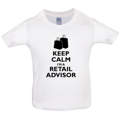 Keep Calm I'm A Retail Advisor Kids T Shirt