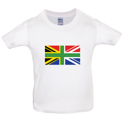 South African Union Jack Flag Kids T Shirt
